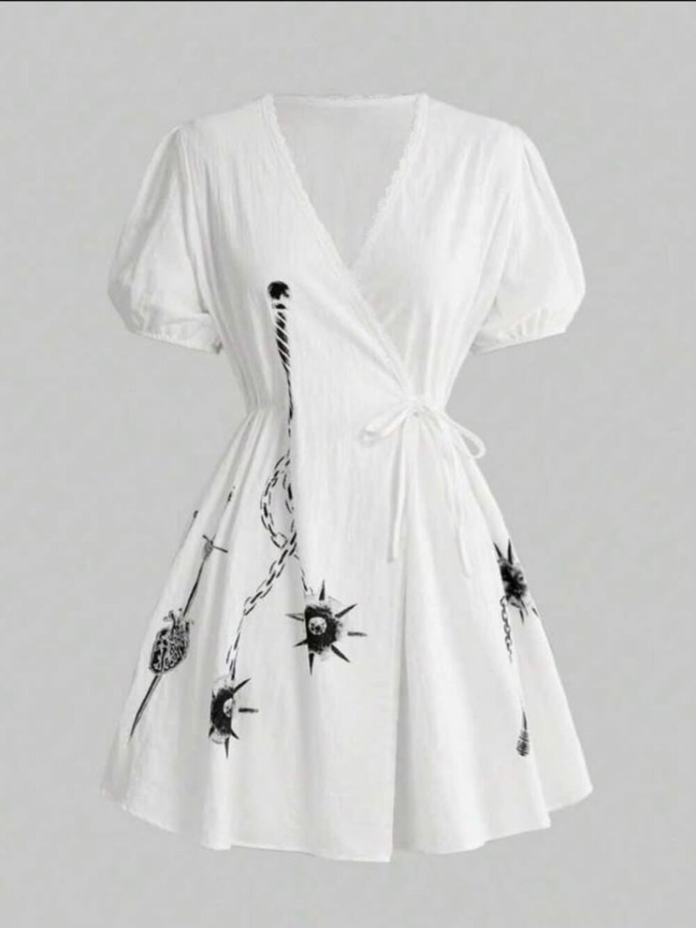 Gothic Style Wrap Dress by ROMWE, Size 12